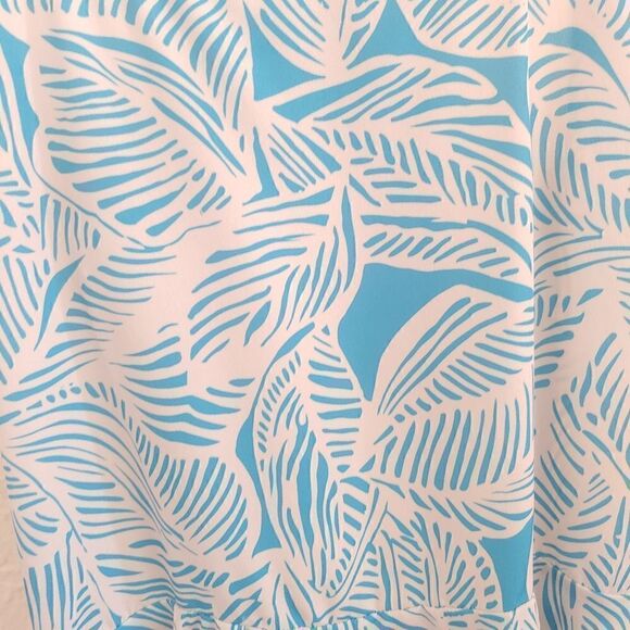 Plenty Tracy Reese Flounce Hem Tank Top XS Blue Floral Sleeveless - Picture 5 of 5